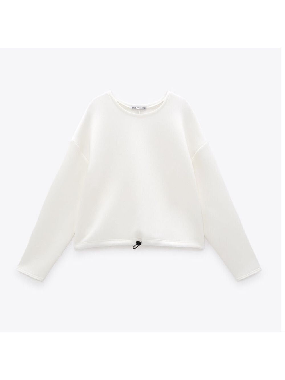 Truth by Republic Ivory Neoprene Toggle Sweatshirt Size Medium NWT - Picture 6 of 12